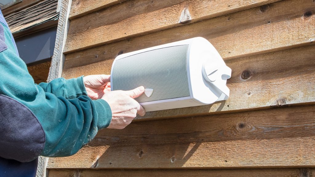 maintain outdoor speakers