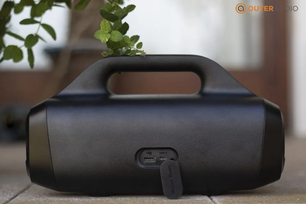 Back of Motion Boom speaker