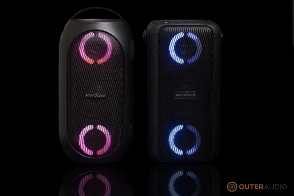 Anker Soundcore Trance Review 7 Soundcore Trance (right) next to the Rave Mini (left)