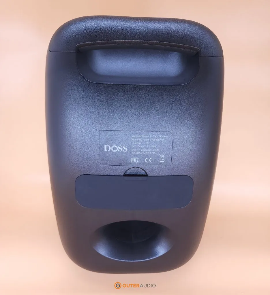 Back of Doss Partyboom Speaker