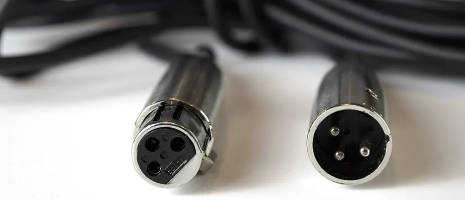 XLR Cable Connectors Closeup