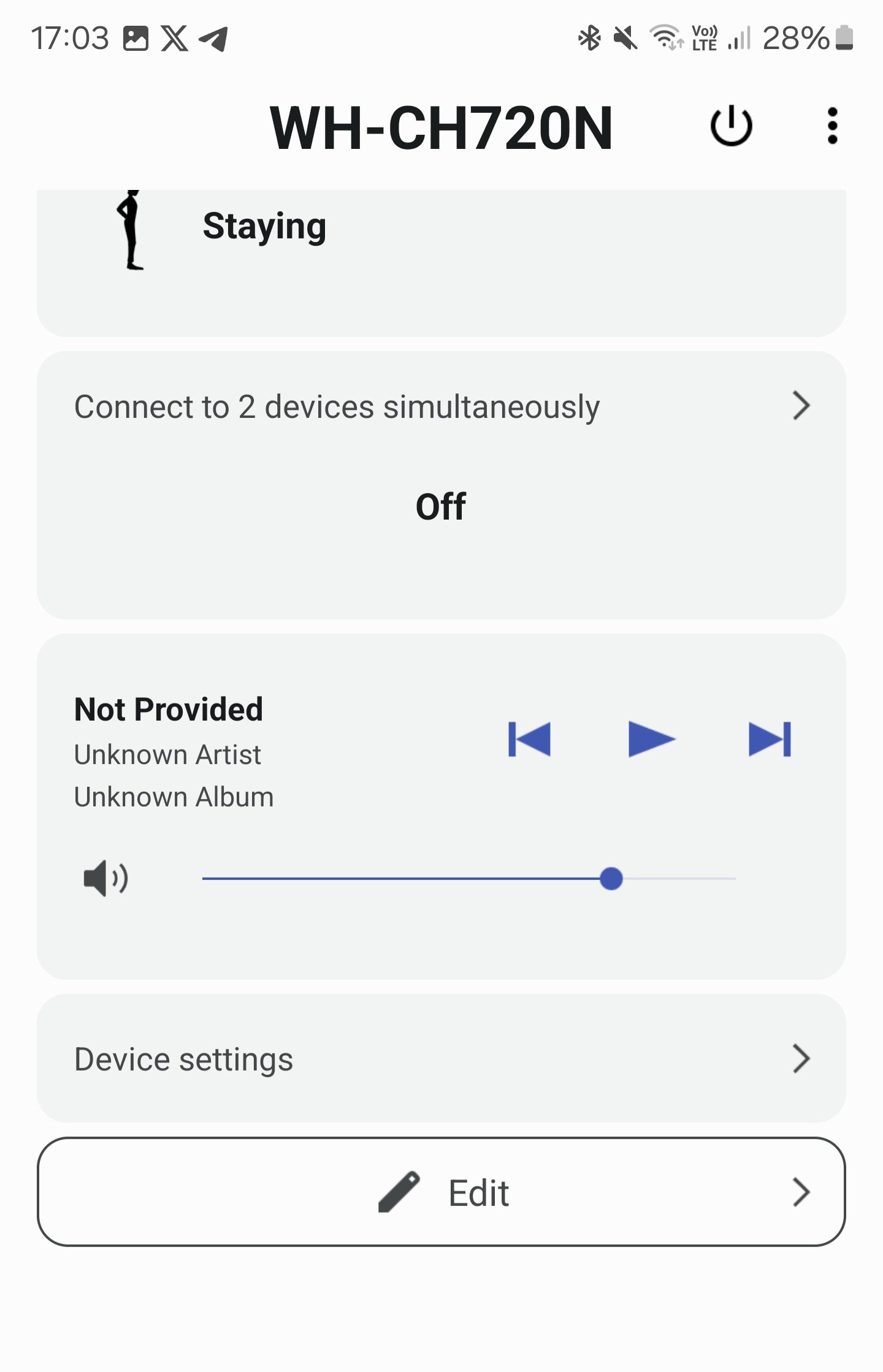 Sony WH CH720N App Settings