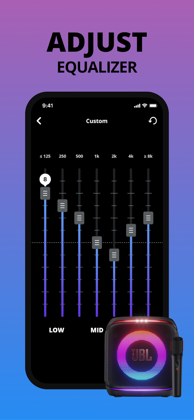 JBL PartyBox App EQ Settings
