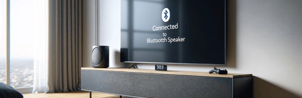 TV with the Bluetooth speakers