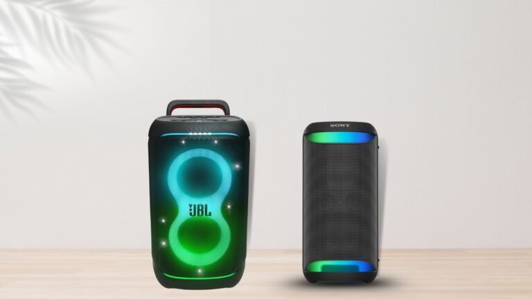 JBL PartyBox 520 next to Sony XV800