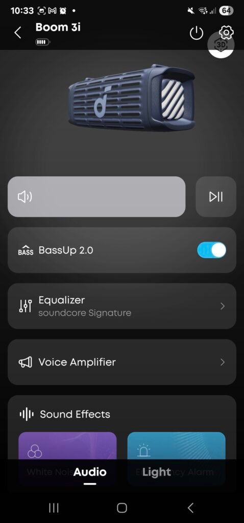 Soundcore App Homepage